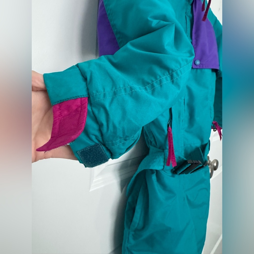 Columbia Vintage Full Zip One Piece Ski Suit Snow Bib Snowsuit Youth Medium - Picture 8 of 14